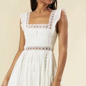 Free People FP One Verona Lace Ivory Mini Dress M